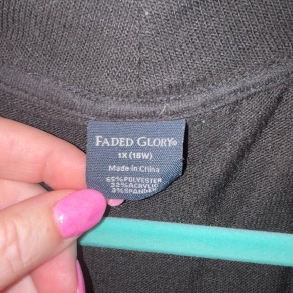 Faded Glory Charcoal Knit Sweater - Picture 7 of 10